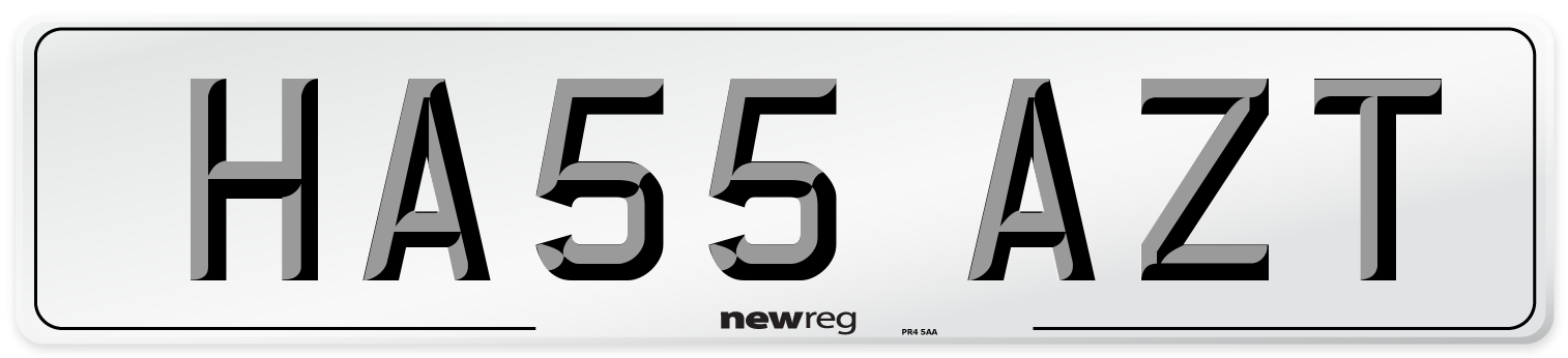 HA55 AZT Number Plate from New Reg